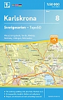 Topografische Wandelkaart Zweden 8 Karlskrona Sverigeserien Topo 50