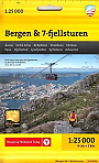 Wandelkaart Bergen & 7-fjellsturen - Stikart | Calazo