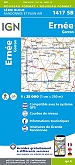 Topografische Wandelkaart van Frankrijk 1417SB - Ernée / Gorron