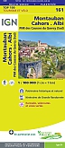Fietskaart 161 Montauban Cahors Albi - IGN Top 100 - Tourisme et Velo