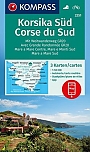 Wandelkaart 2251 Corsica Zuid Kompass Wanderkarte;  2 kaarten Kompass