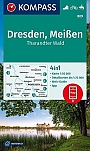 Wandelkaart 809 Dresden, Meissen, Tharandter Wald Kompass