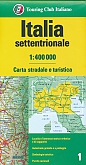 Wegenkaart - Landkaart Noord-Italië Italia Nord settentrionale - Touring Club Italiano (TCI)