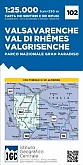 Wandelkaart 102 Valsavarenche Val di Rhemes Valgrisenche Parco Nazionale Gran Paradiso  | IGC Carta dei sentieri e dei rifugi