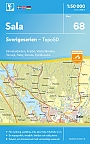 Topografische Wandelkaart Zweden 68 Sala Sverigeserien Topo 50