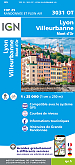 Topografische Wandelkaart van Frankrijk 3031OT - Lyon / Villeurbanne / Mont d'Or