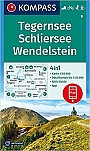 Wandelkaart 8 Tegernsee, Schliersee, Wendelstein Kompass
