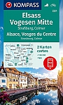 Wandelkaart 2221 Elsass Vogezen Centraal Straatsburg Colmar Kompass