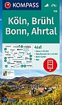 Wandelkaart 758 Koln  Bonn  Bruhl  Ahrtal  Kompass