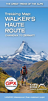Wandelkaart Walker’s Haute Route Chamonix to Zermatt | Knife Edge