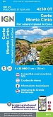 Topografische Wandelkaart van Frankrijk 4250OT - Corte / Monte Cinto / PNR de Corse