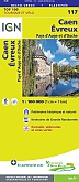 Fietskaart 117 Caen Evreux Pays d'Auge et d'Ouche - IGN Top 100 - Tourisme et Velo