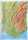 Reliefkaart Franse Alpen Rhône Vallei | IGN