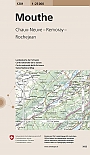 Topografische Wandelkaart Zwitserland 1201 Mouthe du Doubs Le Petit Risoux - Landeskarte der Schweiz