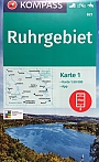 Wandelkaart 821 Ruhrgebiet, 3 kaarten Kompass