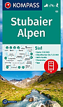 Wandelkaart 83 Stubaier Alpen Kompass