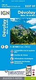Topografische Wandelkaart van Frankrijk 3337OT - Devoluy / Obiou / Pic de Bure  ign