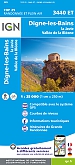 Topografische Wandelkaart van Frankrijk 3440ET - Digne-Les-Bains / La Javie / Vallee de La Bleone