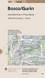 Topografische Wandelkaart Zwitserland 1291 Bosco/ Gurin Wandfluhhorn Valle di Campo Cevio - Landeskarte der Schweiz