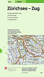 Topografische Wandelkaart Zwitserland 5011 Zurichsee / Zug (Samengestelde kaart) - Landeskarte der Schweiz