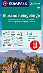 Wandelkaart 761 Elbsandsteingebirge Nationalpark Sächsische Schweiz, Nationalpark Böhmische Schweiz Kompass