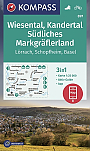 Wandelkaart 897 Wiesental, Kandertal, Südliches Markgräflerland Kompass