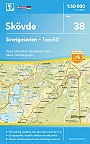 Topografische Wandelkaart Zweden 38 Skovde Sverigeserien Topo 50