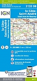 Topografische Wandelkaart van Frankrijk 3133SB - La Cote-St-Andre / St-Jean-de-Bournay