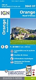 Topografische Wandelkaart van Frankrijk 3040OT - Orange / Massif d'Uchaux