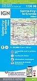 Topografische Wandelkaart van Frankrijk 1736SB - Ste-Foy-la-Grande Velines