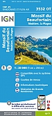 Topografische Wandelkaart van Frankrijk 3532OT - Massif du Beaufortin / Moutiers / La Plagne La Lechère / Parc de la Vanoise