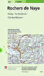 Topografische Wandelkaart Zwitserland 262 Rochers de Naye Vevey Le Moleson Col des Mosses - Landeskarte der Schweiz