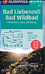 Wandelkaart 873 Bad Liebenzell, Bad Wildbad Pforzheim Calw Wildberg Kompass