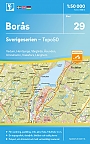 Topografische Wandelkaart Zweden 29 Boras Sverigeserien Topo 50
