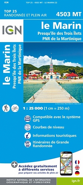 Topografische Wandelkaart Martinique 4503MT - Le Marin / PNR Martinique