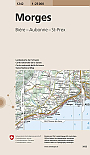 Topografische Wandelkaart Zwitserland 1242 Morges Biere Aubonne St. Prex - Landeskarte der Schweiz
