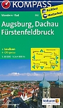 Wandelkaart 190 Augsburg - Dachau - Fürstenfeldbruck | Kompass