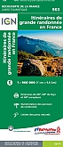 Wandelkaart Overzichtskaart 903 - Itineraires de grande randonnee en France - Carte Touristique: Decouverte de la France