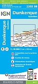 Topografische Wandelkaart van Frankrijk 2302SB - Dunkerque Gravelines
