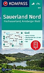 Wandelkaart 841 Sauerland Nord Hochsauerland, Arnsberger Wald Kompass