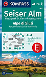 Wandelkaart 067 Alpe di Siusi Seiser Alm Naturpark Schlern Sciliar Rosengarten Catinaccio Kompass