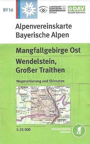 Wandelkaart BY 16 Mangfallgebirge Ost, Wendelstein, Grosser Traithen | Alpenvereinskarte