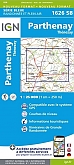 Topografische Wandelkaart van Frankrijk 1626SB - Parthenay / Thenezay