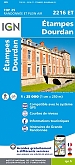 Topografische Wandelkaart van Frankrijk 2216ET - Etampes / Dourdan