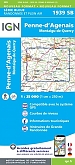 Topografische Wandelkaart van Frankrijk 1939SB Penne-d'Agenais