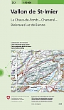 Topografische Wandelkaart Zwitserland 232 Vallon de St.Limier La Chaux-de-Fonds - Chasseral - Bielersee- Landeskarte der Schweiz