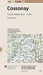 Topografische Wandelkaart Zwitserland 1222 Cossonay Col du Mollendruz L'Isle La Sarraz - Landeskarte der Schweiz