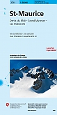 Skikaart Zwitserland 272S St. Maurice Dents du Midi Ovronnaz Dt de Morcles - Landeskarte der Schweiz