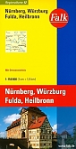 Wegenkaart - Fietskaart 12 Nürnberg, Würzburg, Fulda, Heilbronn Falk Regionalkarten