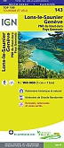 Fietskaart 143 Lons-Le-Saunier Geneve PNR du Haut-Jura - IGN Top 100 - Tourisme et Velo